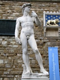 Michelangelo's David (copy) at the Piazza della Signoria, Florence