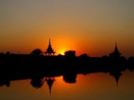 Sunset at Mandalay Palace