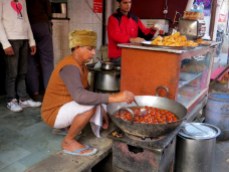 Street food. Gulab Jamun – Milk Balls in Sugar Syrup