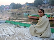 Our Trip Leader, Dilkiran, at the Ganges River, Varanasi.