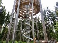 Viewing tower near Cesky Krumlov. The slide down was optional...but couldn't be missed.